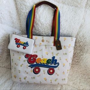Coach Pride Rainbow Roller Tote & Wristlet
